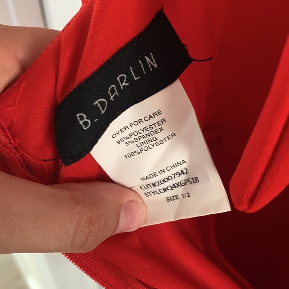 red tie back dress - Picture 3 of 3